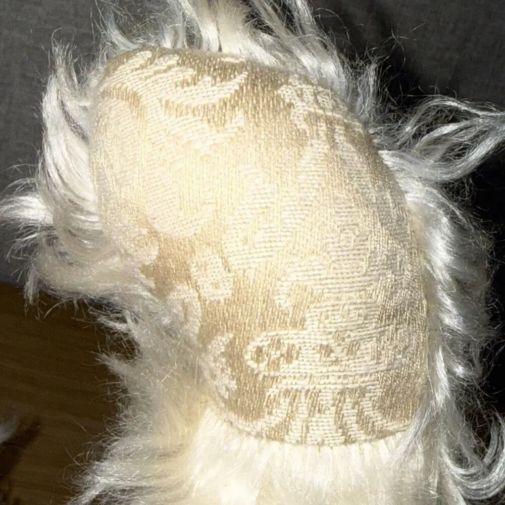 EUC English 16” Teddy Bear Company White Mohair Hand Made Bear Vintage